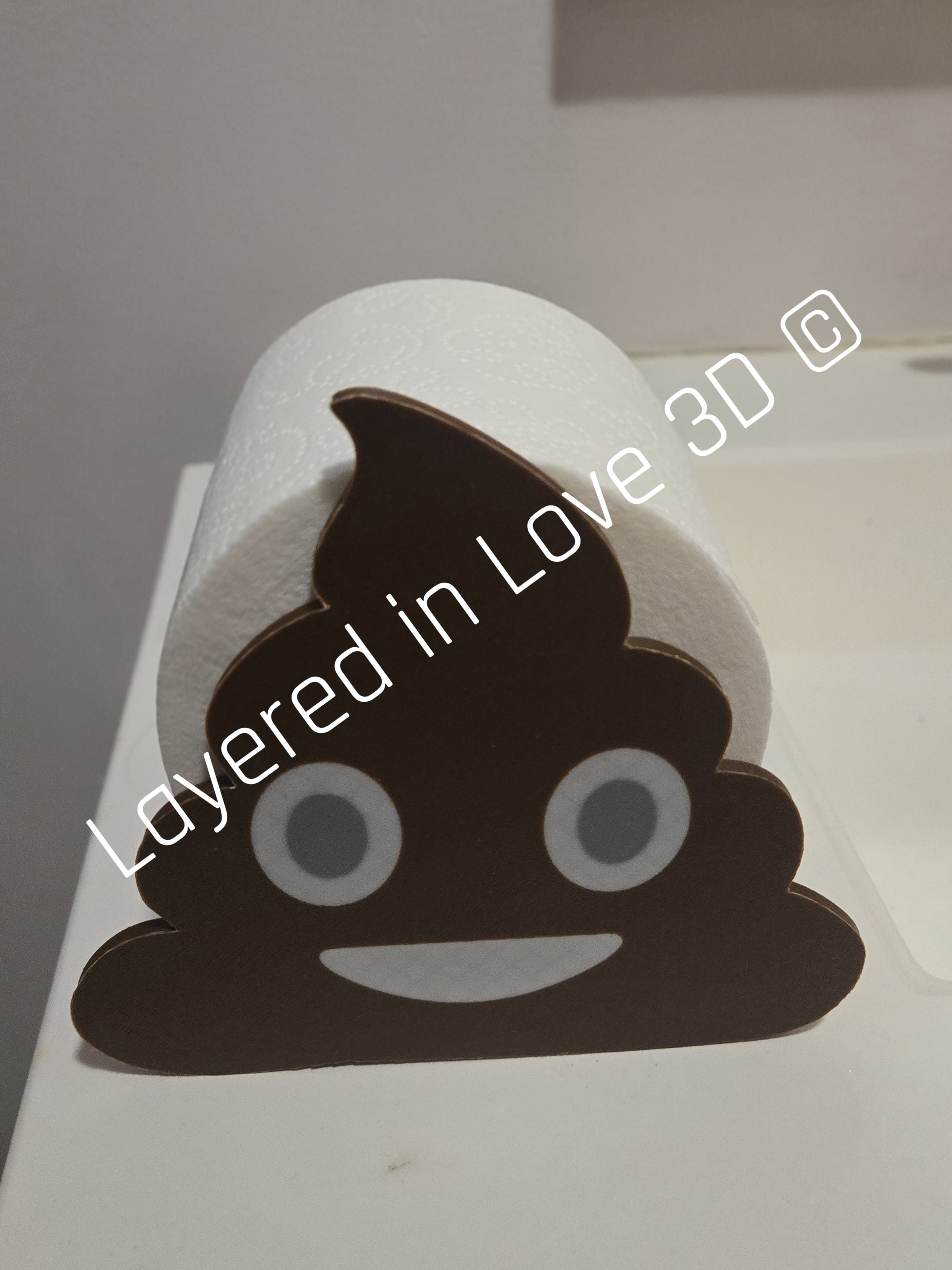 Funny 💩 emoji toiket paper roll holder