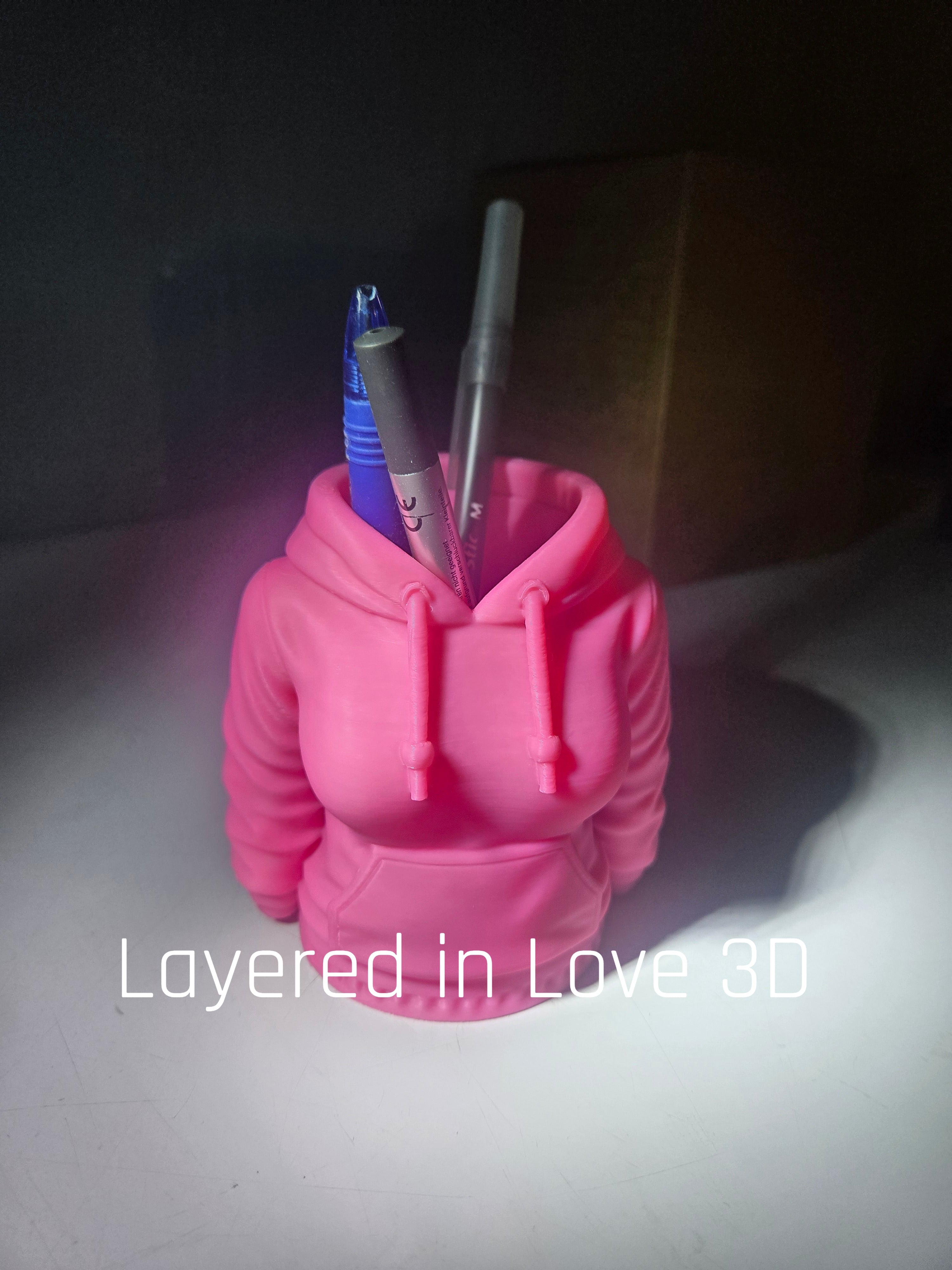 Mini Hoodie Desk Pen Holder | Aesthetic Desk Decor | 3D Printed