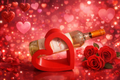 Heart shaped wine bottle holder